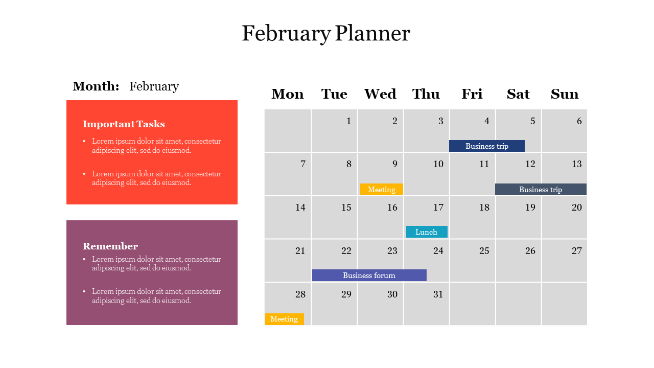 February Planner